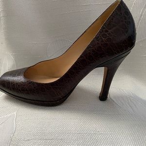 Cole Hahn Brown Crocodile Pump.  Nike Air.